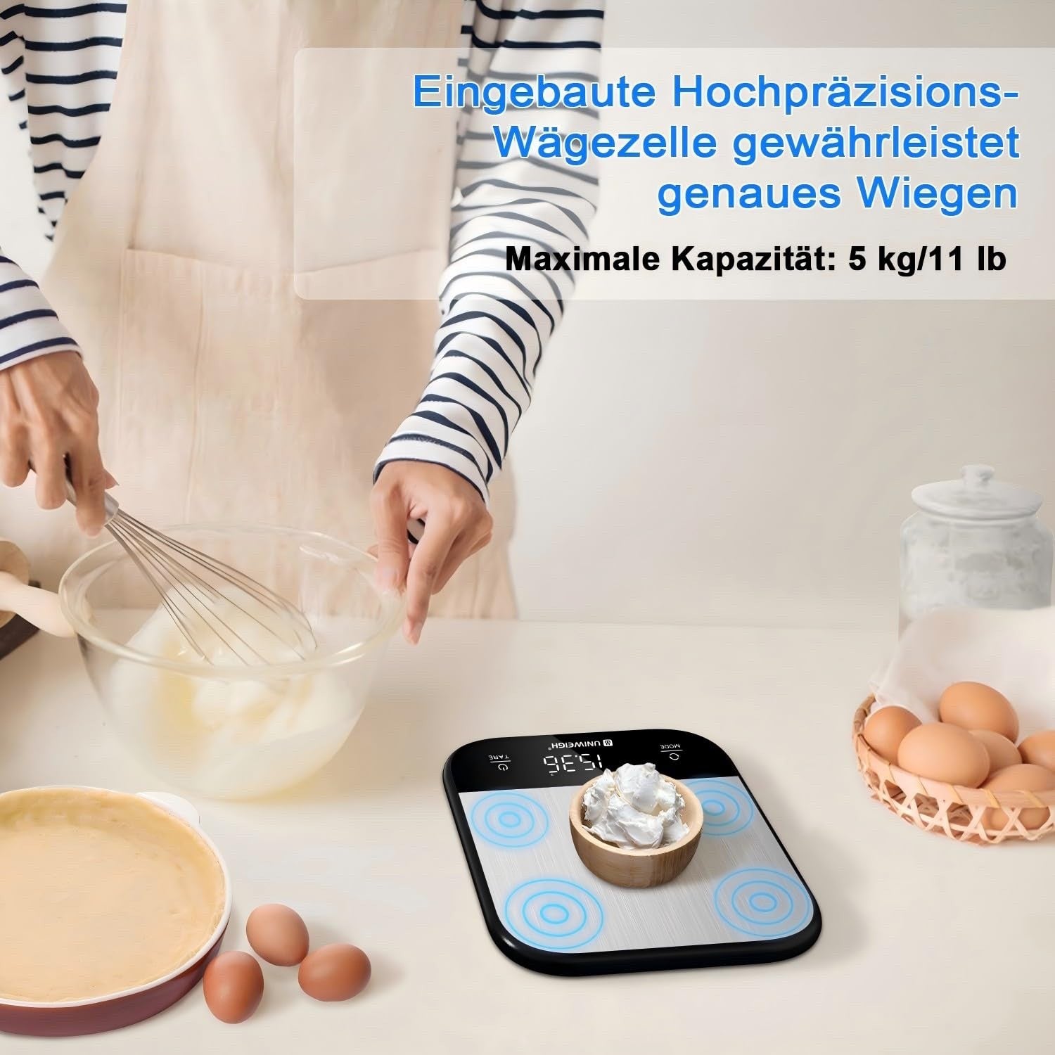 Lebensmittelwaage für die Küche,Digitalwaage Gramm und Unzen